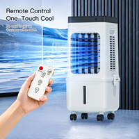 Enfriador de Aire Portátil con Tanque de Agua y Ruedas, Ventilador de Enfriamiento por Agua con Oscilación, Enfriador de Aire Doméstico para Dormitorio y Oficina
