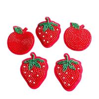 Patch de créateur pour femmes, motif fraises, design coloré et original, personnalisable, rétro, haute qualité, pour fêtes