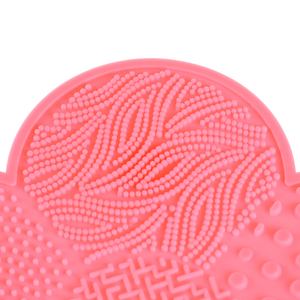 แผ่นทำความสะอาดแปรงแต่งหน้าซิลิโคนรูปดอกไม้หลากสี พร้อมถ้วยดูด - Product Image 4