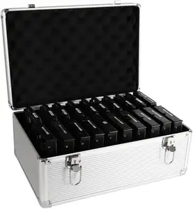 Aluminum Hard Drive Box 3.5inch 20-Bay Protection HDD Storage Suitcase with Foam Hard Case