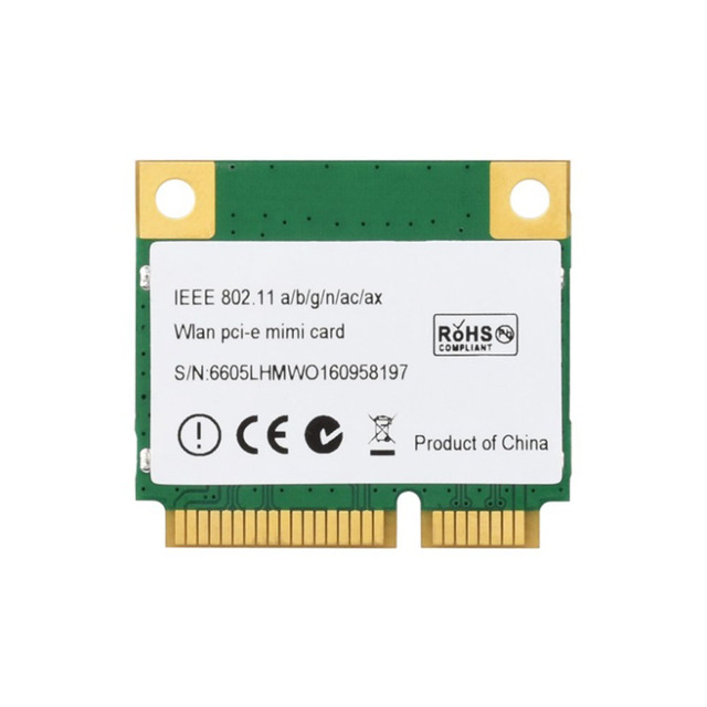 BSSY)Wireless MINIPCIE AX210 NIC Gigabit Tri-Band Wi-Fi 6E 802.11 Standard, 5.3 6 MiniPCIe