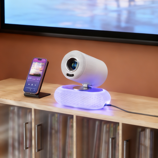 K8 Streaming Projector Low Moq New Karaoke Android 13 4k Portable Projector Home Theater Smart Projector Microphones for KTV