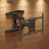 Soporte de Pared para TV de 55-85 Pulgadas, Comercial, para Cine en Casa, 68 kg, Movimiento Completo, Inclinación y Giro, VESA 600x400, Largo Alcance