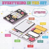 Collection de notes autocollantes pour agenda, onglets d'indexation multi-thèmes et blocs-notes pour messages, cadeaux de papeterie transfrontaliers pour enseignants en stock