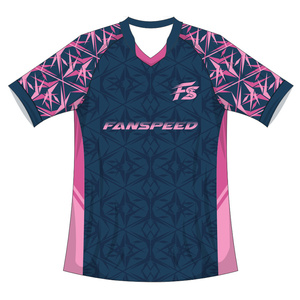 Ensemble de football pour femmes 2026 – <span class=keywords><strong>Maillot</strong></span> de foot bleu marine et <span class=keywords><strong>rose</strong></span> à motif géométrique – Tenue de sport professionnelle – <span class=keywords><strong>Maillot</strong></span> de football - Product Image 2