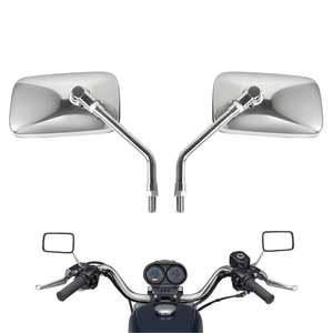 10 mm Bolt Chrome Motorcycle Universal <b>Handlebar</b> Rear View Side Mirrors - Product Image 1