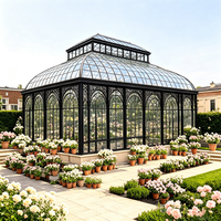 Orangerie de mariage en aluminium, structure en verre préfabriquée pour cérémonie, banquet, fête de jardin, serre moderne personnalisée en extérieur
