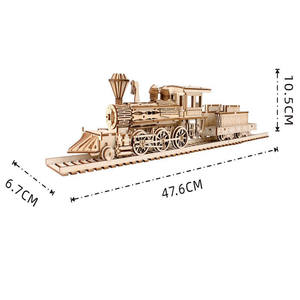 Modèle <span class=keywords><strong>de</strong></span> train à vapeur <span class=keywords><strong>en</strong></span> <span class=keywords><strong>bois</strong></span> 3D à construire soi-même, puzzle artisanal à assembler, jouet <span class=keywords><strong>pour</strong></span> enfants et adultes <span class=keywords><strong>pour</strong></span> stimuler la créativité et la pensée spatiale - Product Image 6