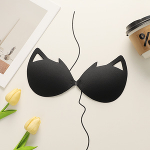 <span class=keywords><strong>Sujetador</strong></span> <span class=keywords><strong>sin</strong></span> tirantes push-up para mujer, <span class=keywords><strong>sujetador</strong></span> <span class=keywords><strong>bandeau</strong></span> inalámbrico antideslizante con almohadillas extraíbles, ropa interior invisible de copa 3/4 suave - Product Image 4