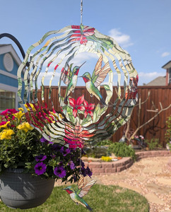 Molinetes de Viento de Acero Inoxidable, Escultura de Pájaro, Decoración de Jardín, Adorno Colgante para Interiores y Exteriores, Regalo de Cumpleaños o Día de la Madre para Abuela - Product Image 5