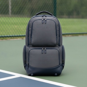 Pickleball Large-Capacity Technical <b>Backpack</b> with Full Trim Wrap Holds 6 Paddles with Vented Shoe Compartment 900D Matte Custom - Product Image 3