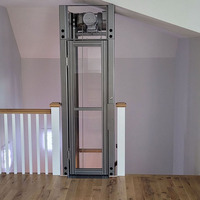 Ascenseur de villa 400 kg, ascenseur de passagers sans fosse, ascenseur de luxe pour maison avec traction par courroie