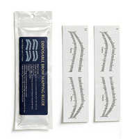 Regla de Precisión para Moldear Cejas, Adhesivo Guía para Cejas, Herramienta de Medición con Marcas, Suministros para Microblading y PMU