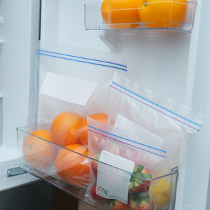 Cheap Self Adhesive Resealable Fridge <b>Freezer</b> Ldpe Double Zipper <b>Bag</b> - Product Image 2