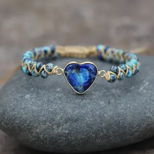 Đá Tự Nhiên Tree Of Life Charm Vòng Tay Cho Phụ Nữ Handmade Hạt Chuỗi Bện Bracelet Yoga Vòng Tay Trang Sức Dropshipping