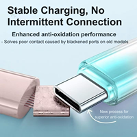 Câble de charge rapide USB-C vers Lightning, tressé, dégradé effet cristal de glace, avec contrôle de température multi-sécurité pour appareils iPhone, vente en gros usine