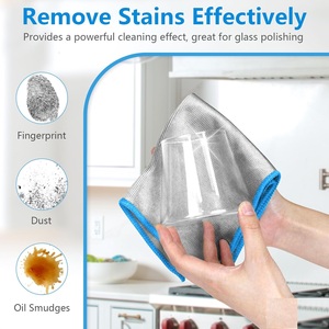 Panno lucidante in vetro panno <span class=keywords><strong>per</strong></span> pulire senza lanugine in microfibra <span class=keywords><strong>per</strong></span> pulire <span class=keywords><strong>stracci</strong></span> <span class=keywords><strong>per</strong></span> bicchieri specchietti <span class=keywords><strong>per</strong></span> piatti da cucina facile da pulire - Product Image 2