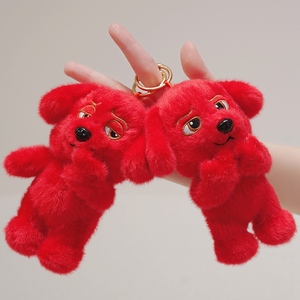Peluche chien rouge mignon personnalisé, jouet en peluche doux, chien de dessin animé pour enfants, cadeau d'anniversaire de Noël, vente en gros OEM/ODM - Product Image 3