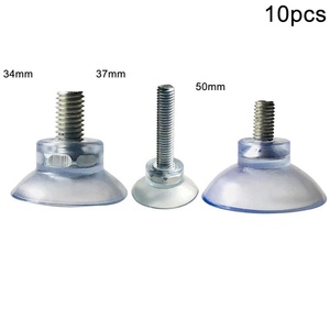 10 ganchos de succión 34mm/37mm/50mm ventosas de almohadilla transparente tornillo de pulgar de plástico - Product Image 5