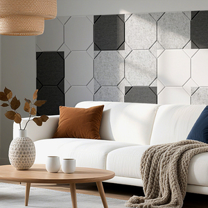 Paneles <span class=keywords><strong>de</strong></span> Pared Autoadhesivos Modernos con Aislamiento Acústico, 100% <span class=keywords><strong>Fibra</strong></span> <span class=keywords><strong>de</strong></span> Poliéster, 9 mm <span class=keywords><strong>de</strong></span> Grosor, para Salas <span class=keywords><strong>de</strong></span> Estar, Dormitorios, Hoteles, Diseños Escolares - Product Image 4