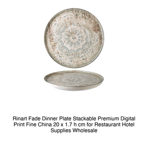 Plato de Cena Apilable Rinart Fade, Impresión Digital Premium, Porcelana Fina, 20 x 1.7 h cm, para Suministros de Restaurantes y Hoteles, Venta al Por Mayor - Product Image 2