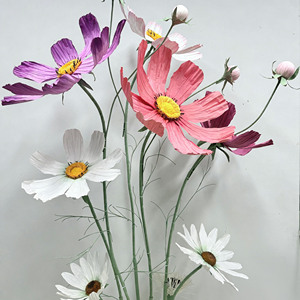 Rama Individual de Margarita Artificial <span class=keywords><strong>Cosmos</strong></span>, Tamaño y Colores Personalizados, Flor de Papel de Lujo para Eventos y Celebraciones Premium - Product Image 2