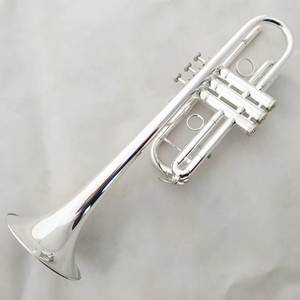 Vente en gros/OEM/<span class=keywords><strong>Prix</strong></span> d'usine Vente à chaud d'instruments en laiton plaqué argent Clé en C <span class=keywords><strong>Trompette</strong></span> Jeu facile pour les étudiants débutants - Product Image 4