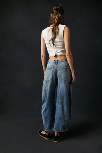 Jeans Casuales de Moda para <span class=keywords><strong>Mujer</strong></span>, Estilo Europeo y Estadounidense, Pantalones Anchos y Holgados de Pierna Recta, Cintura Baja, Lavados - Product Image 5