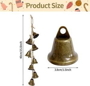 Cổ điển retro thời trang hiện đại phong thủy DIY Giáng sinh tường treo trang trí sơn mạ gai dây kim loại sừng chuông sắt - Product Image 4