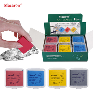 Ensemble de 18 gommes à effacer carrées Macaron, gomme à effacer à la pâte à modeler, gomme à effacer douce de haute qualité pour artistes, pour le dessin - Product Image 2