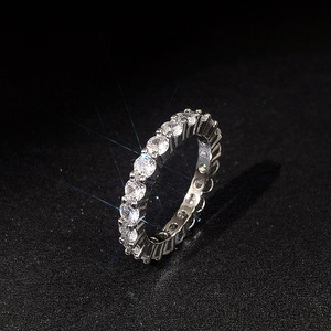 Anello alla Moda Hip Hop con Zirconi per Bambini, Anello Religioso con Gemma e Tecnologia di Incastonatura a Griffe, in Ottone Placcato - Product Image 2