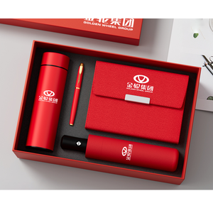 Groothandel Promotie Luxe Geschenken Items Notebook Relatiegeschenk Thermos Beker Aanpasbaar Briefje Boek Geschenkset Met Pen En Fles - Product Image 1