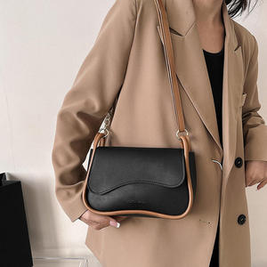 Bolso de hombro para mujer, de moda, de piel sintética, con diseño inclinado, bolso de mano de piel, bolso de hombro de piel - Product Image 3