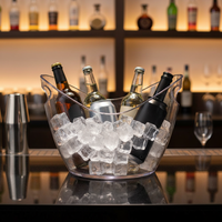 Seaux à glace Bière Vin Refroidisseur Seau Transparent Acrylique Boisson Refroidisseur En Plastique Boisson Baignoire Champagne Refroidisseur Boisson pour Fête Maison Bar