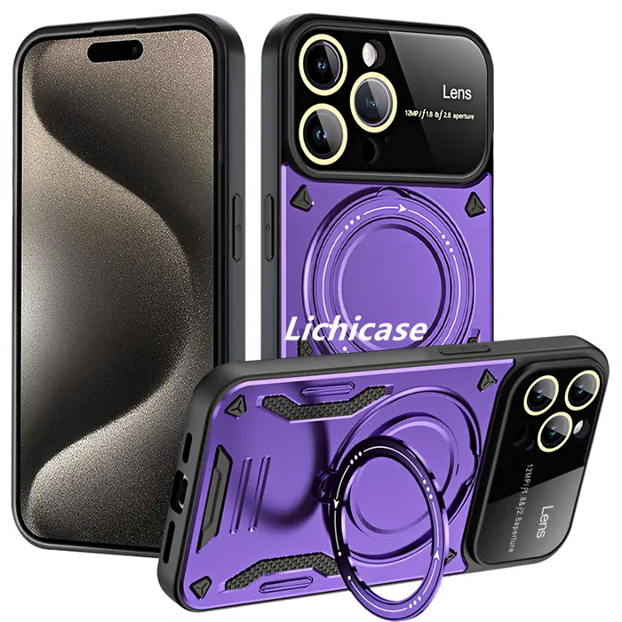 Lichicase Tpu Pc Kickstand Lens Bescherming Cover Voor Eer X50 Magneet Schokbestendig Mobiele Telefoon Case