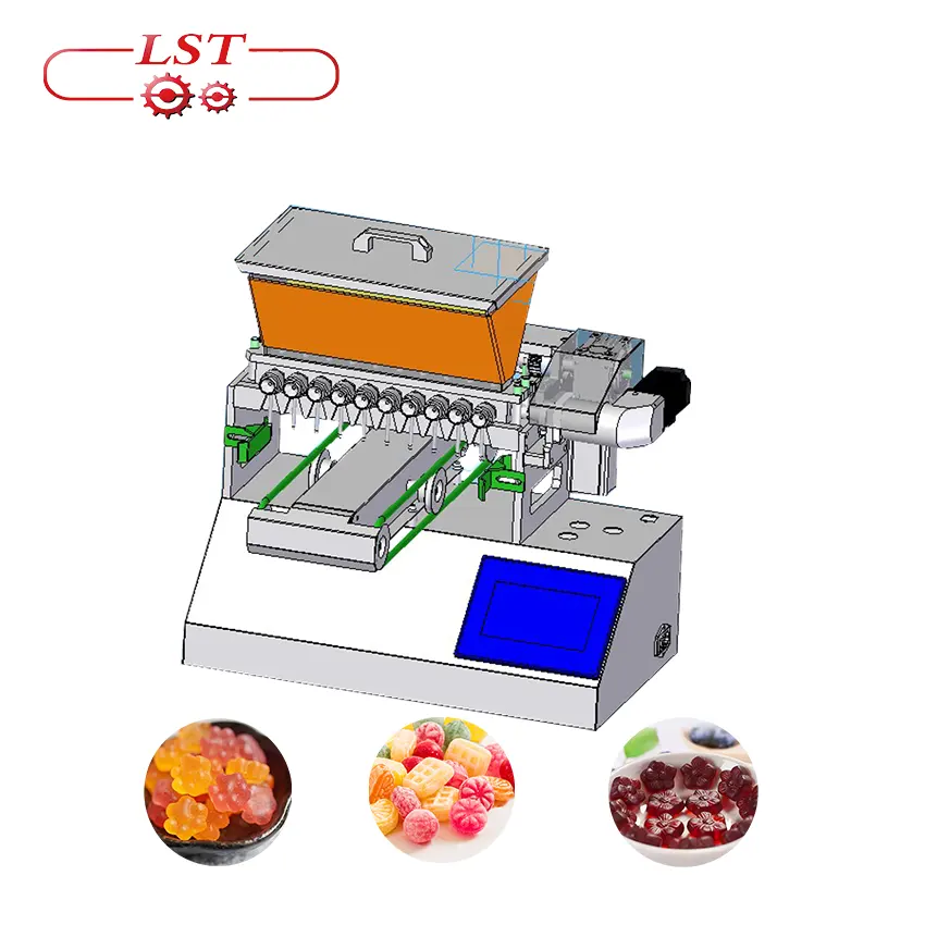 Machine automatique de bureau pour la fabrication de gelée de bonbons au chocolat gommeux petite machine à chocolat