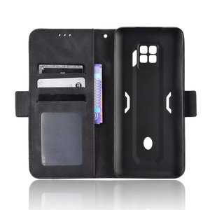 Funda de cuero tipo cartera con múltiples ranuras para tarjetas y diseño de rayas para <span class=keywords><strong>ZTE</strong></span> Nubia <span class=keywords><strong>Red</strong></span> <span class=keywords><strong>Magic</strong></span> <span class=keywords><strong>7S</strong></span> <span class=keywords><strong>Pro</strong></span>. - Product Image 4
