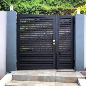 Cancello Principale Moderno in Alluminio Forgiato Verniciato a Polvere di Alta Qualità, 6 Piedi, con Recinzione a Battente per Casa, Giardino, Fattoria - Product Image 3