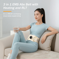 Cinturón de Masaje Abdominal EMS Multifuncional OEM de Fábrica con 7 Modos, 15 Niveles de Intensidad, Función Musical y Calefacción