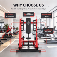REYK 2024 Appareil de musculation à charge libre en acier, presse pectorale debout, nouveau design, pour la musculation et le renforcement du dos