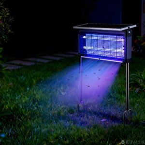 Piège à insectes solaire extérieur, anti-moustiques 12W 30W 40W, piège à moustiques électrique étanche, anti-mouches, sans fil, alimenté par énergie solaire - Product Image 2