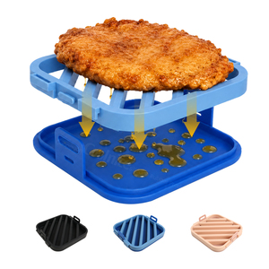 Revestimientos Patentados para <span class=keywords><strong>Freidoras</strong></span> de Aire Cuadradas, Accesorios Multifuncionales para <span class=keywords><strong>Freidoras</strong></span> de Aire, Rejilla para <span class=keywords><strong>Freidoras</strong></span> de Aire, <span class=keywords><strong>Freidoras</strong></span> de Aire de Silicona de Doble Capa - Product Image 5
