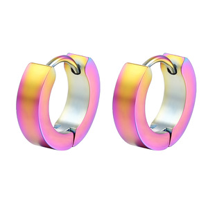 Tuyên Bố Hoop Thép Không Gỉ Bông Tai Unisex Punk Hoop Bông Tai Cho Phụ Nữ Người Đàn Ông Piercing Đồ Trang Sức - Product Image 6