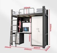 Meubles pour dortoirs scolaires Lits superposés avec escalier pour étudiants et lit superposé simple avec combinaison de bureau en dessous