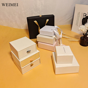 Custom Logo Paperboard Sliding Jewelry Drawer <b>Box</b> with Insert for Necklace, <b>Earring</b> and Bracelet <b>Gift</b> Packaging - Product Image 5