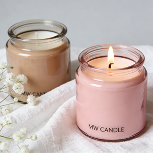 Bougie parfumée MW CANDLE en cire de noix de coco dans un bocal en verre, style minimaliste, aromathérapie aux épices, décoration d'intérieur, forme cylindrique - Product Image 2