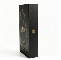Boîte cadeau magnétique noire et or de luxe, boîte cadeau rigide pliable avec logo personnalisé pour les cadeaux de mariage et de fêtes