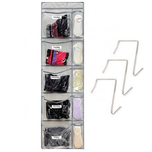 Organizador de Ropa para Habitación Infantil, Bolsa de Almacenamiento Colgante Multifuncional Plegable de 5 Niveles, 145x43cm, 10 Bolsillos, Organización Semanal de Ropa - Product Image 5