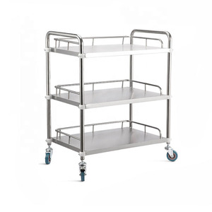 Factory Outlet Stainless Steel Hospital Medical Cart Treatment <strong>Trolley</strong> - Product Image 4