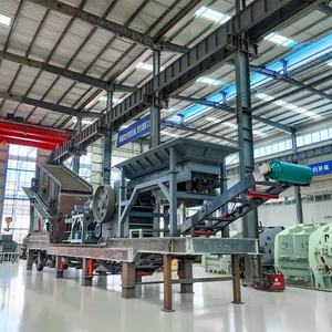 Estação Móvel de Britagem de Pedra com Quatro Unidades Combinadas, Equipamento Móvel sobre Rodas para Britagem de Rocha Dura, Britador Cônico Symons na Indonésia - Product Image 4